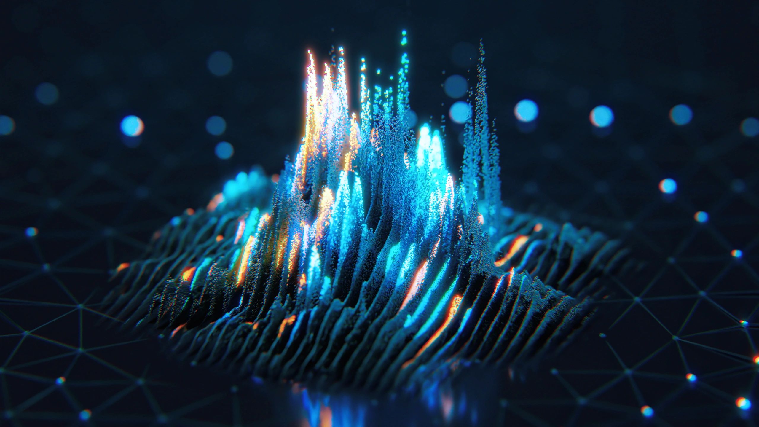 Abstract digital pattern representing AI-driven learning