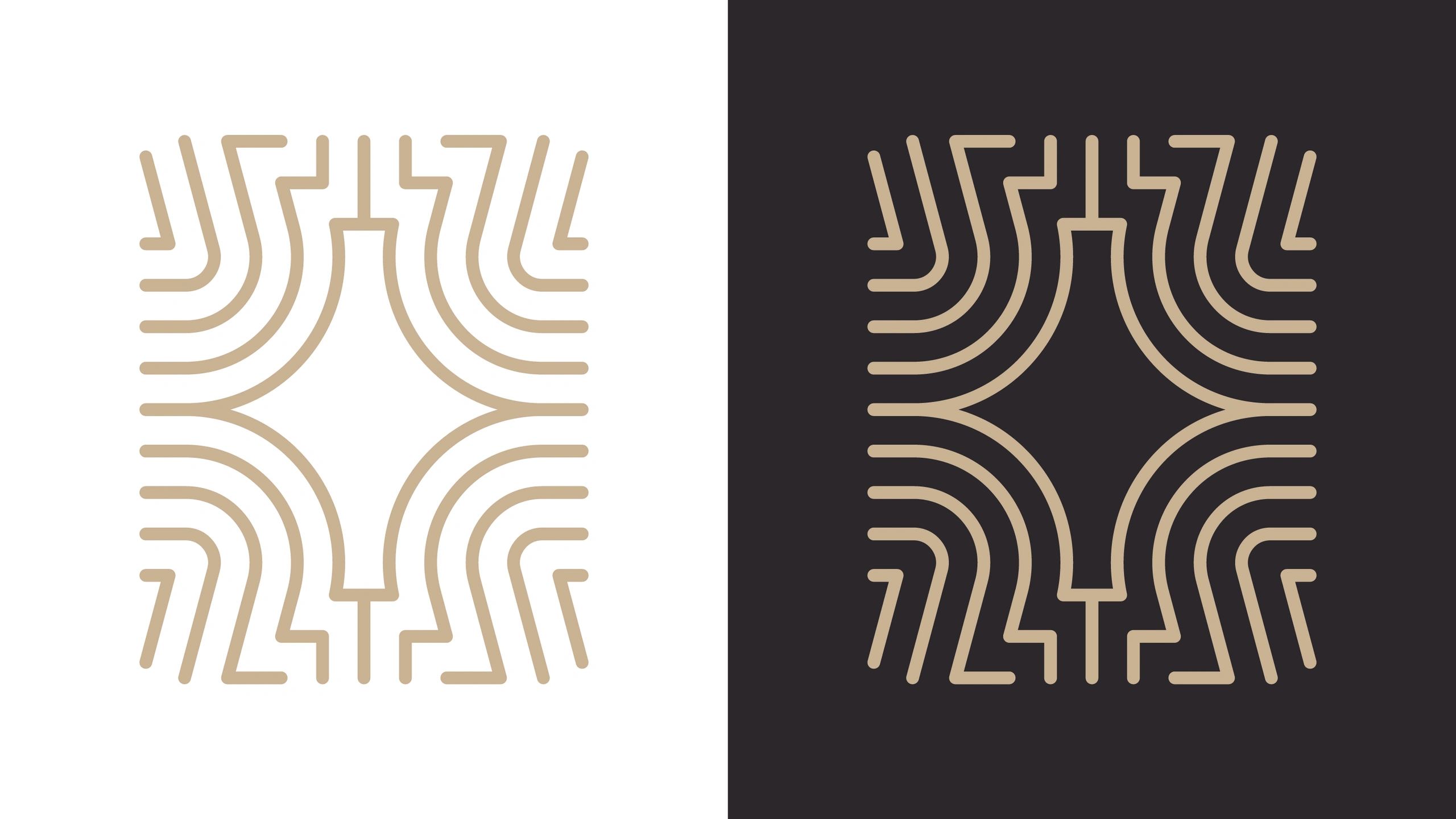 Minimalist Geometric Frame Design Elements Set in Black and White for Invitation Template